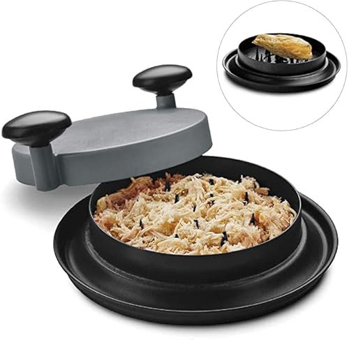 Trituradora de pollo, herramienta para triturar carne con asas y base antideslizante adecuada para carne de cerdo, ternera y pollo desmenuzada, máquina trituradora para triturar carne (Black)