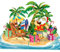 papercrush® Pop-Up Karte Weihnachten „Weihnachtsmann am Strand“ - Lustige 3D Weihnachtskarte für Männer (Freund, Papa, Ehemann, Sohn) - Witziges Geldgeschenk oder Gutschein für Weihnachtsurlaub