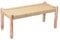 Banco Marrakech Josue de madera y yute, 90 cm, 2 plazas, ideal para jardín, terraza y balcón