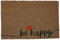 KOKO DOORMATS Zerbino ingresso esterno casa | Tappeto divertenti Be Happy in Fibra di Cocco e base antiscivolo da PVC, con Misure 40x60cm