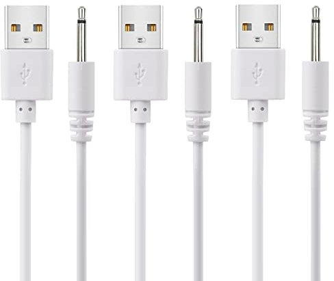 BATSOEASY 3 Stück 0,8 m Ersatz-DC-Ladekabel, USB auf DC 2,5 mm Schnellladekabel-Adapter – 2,5 mm (dies ist keine Fassbuchse)