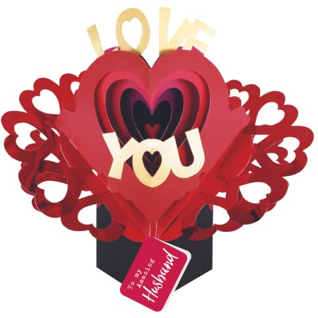 Pop Up Love You Amazing Husband Pop Up Card Valentine's, Birthday, Any Occasion POP049V09