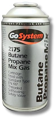 AirTech-UK GoSystem 2175 Butane Propane Mix Gas Cartridge - 170g Threaded EN417, Premium Blend for Low Temperatures (4 Gas Cartridge)