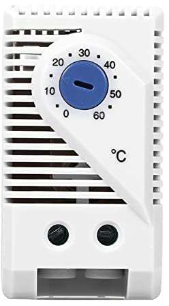 Gavigain Mechanischer Thermostat, 0-60 Grad, normal geschlossener Temperaturreglerschalter, kompakter elektrischer mechanischer Thermostat, Temperaturreglerschalter, Kühlgeräte (KTS011)