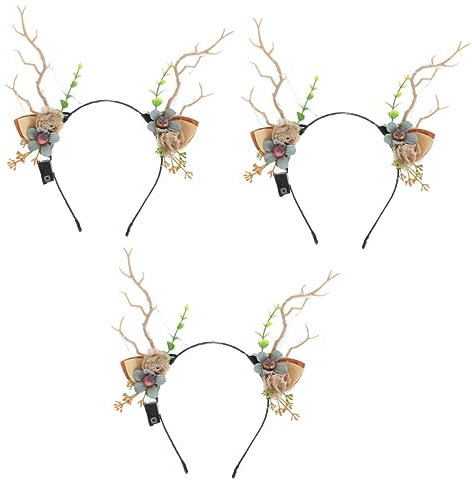 Beavorty 3 Stück Party Stirnband Leuchtender Hirschhorn Kopfschmuck Für Karneval Und Feier