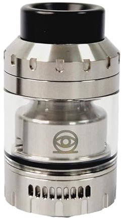 OSIRIS Mini RTA 25mm by VAPERZ CLOUD - Atomizador tanque reparable reconstruible Dual Coil - Control de flujo de líquido - Sin Nicotina (Silver)