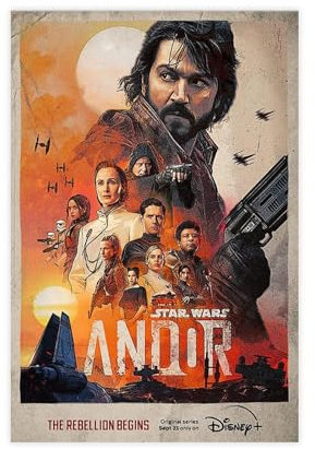 EYEZER Andor Filmposter auf Leinwand, Poster, Wandkunst, Dekor, Bild, Gemälde für Wohnzimmer, Schlafzimmer, Dekoration, ungerahmt, 30 x 45 cm