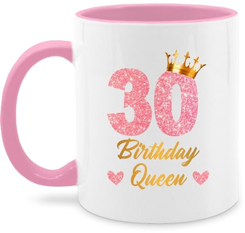 Tasse Tassen 325ml - 30. Geburtstag - 30 Birthday Queen Geburtstags Königin Geburtstagsgeschenk 30-325 ml - Rosa - zum dreissig 30th kaffeetasse jährigen 30ig kaffeetassen geschenk 30ten 30.ten