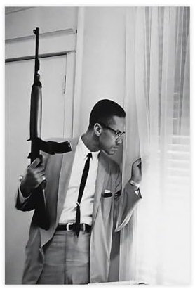 EMIGOS Malcolm X Gun Poster, Leinwand, Poster, Schlafzimmer, Dekoration, Sport, Landschaft, Büro, Raumdekoration, Geschenk, ungerahmt, 30 x 45 cm