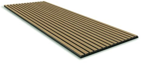 0.965m² Solide 3d Lamellen, 3d Paneele, Holz Wandpaneele Deckenpaneele, Dekoren, 2,2 cm stärke schalldämmung, PET Filz (10016 TEAK)