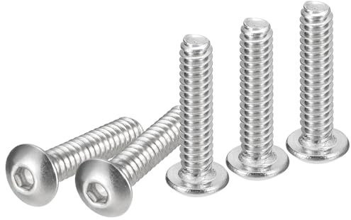 DTGN #6-32x5/8 Tornillos de Cabeza Redonda con Hexágono Interior Paquete de 100 Bueno para Máquinas Acero Inoxidable 304 18/8 Rosca Completa Unc Fijaciones