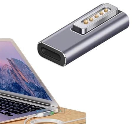 Hsupez USB C Magnet Adapter für MacBook Pro/Air - USB C zu Magnetische T-Spitze für MacBook Pro/Air nach 2012 PD 45W-100W Ladegerät,USB C zu Magnetic T-Spitze Konverter - Magsafe 2, 100W C-zu-C Kabel