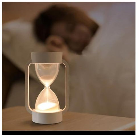 Peinture de Sable Qui coule,3D Sable de Paysage pour Le Bureau Maison Décoration,Sablier de Sommeil Nocturne veilleuse Lumineuse