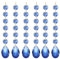 PATIKIL Lágrima de Cristal para Lámpara de Araña, Cuentas, Paquete de 6, Longitud de 160 mm, Piezas de Prismas de Lámpara de Araña de 38 mm, Color Azul Claro