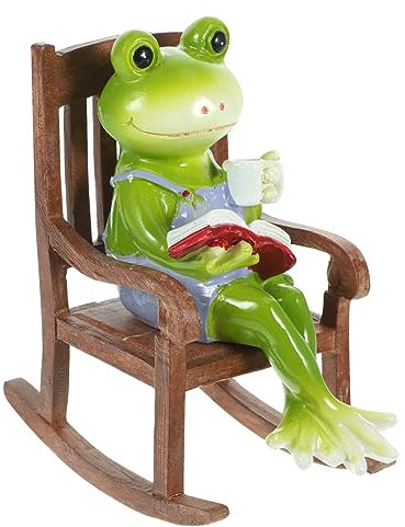 BESPORTBLE Kreative Frosch-Figur Resin Gartendeko Für Blumentopf Deko Mikro-Landschaft Leicht Platzierbar Und Fein Verarbeitet Für Garten Terrasse Und Innenräume Geeignet