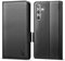 CASBST Handyhülle für Samsung Galaxy A54 5G Hülle Premium Leder Schutzhülle Klappbar mit Kartenfach Ständer Magnet Flipcase für Samsung A54 Handytasche mit RFID Klapphülle für Galaxy A54 Schwarz