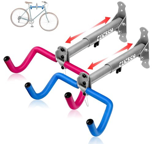 CUCESH 2 Packs Bike Wall Hooks Bike Wall Mounts Bike Hanger Bike Rack for Bike Storage, Saving Space for Home,Office,Garage & Fit for MTB,Road,Kids Bikes