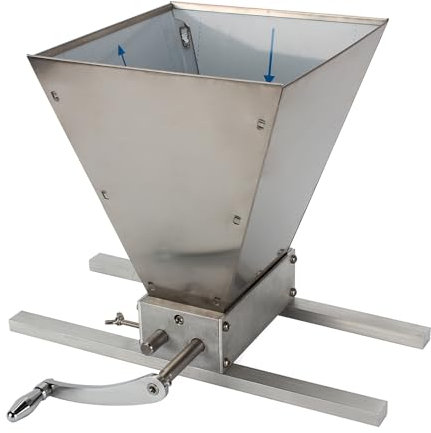 Malted Grain Mill Malt 2 Roller Stainless Steel Malt Grain Mill Premium Stainless Steel 2 Roller Crusher Malt Grain Mill Kit Home Brewing Wheat Barley Grinder
