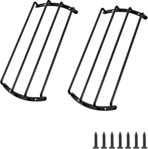 Lagogia 10 Inch Speaker Metal Grill Grille Cover, Black Subwoofer Speaker Grille Cover Protective Cover, for Car Bar Home Stereo Loudspeaker Protector (10 4 Bars) - Pack of 2