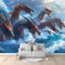 ArtFototapete Tapete Orientalischer Drache Im Fantasy-Stil Vlies Tapeten Moderne Wandtapete Wohnzimmer Schlafzimmer Study Wohnzimmer Restaurant Cafe Dekoration 300 x 210 cm