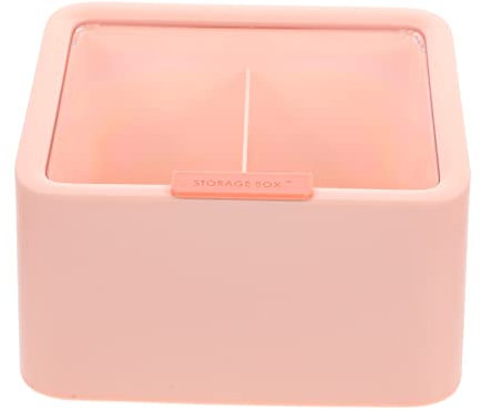 WESIEVYA Make-up- schmink aufbewahrung make-up aufbewahrung Wattestäbchen Make-up-Pad-Halter Wattepads Make-up-Organizer aus Baumwolle Fächer Wattepad-Etui Abs Rosa