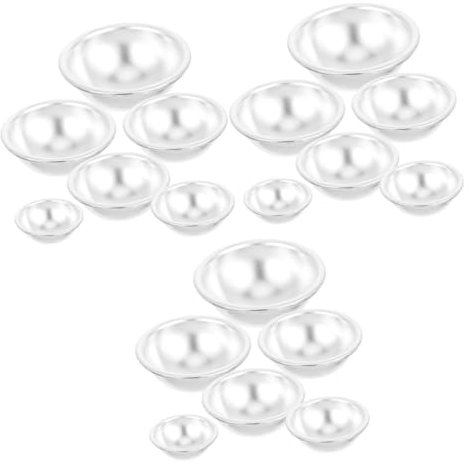TOPBATHY 18 Teiliges Backwerkzeug Gummibonbons Mini Kuchenform Dekorative Badekugel DIY Mini Badeball Form Cupcake Form DIY Handwerk Backen Aluumlegierung