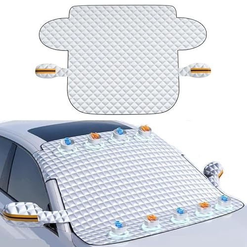 HLGFS Auto Frontscheibenabdeckung für Vw Multivan T7 T6.1 T6 T5 T4,Magnetisch Windschutzscheiben Abdeckung Scheibenabdeckung Auto Wischer & Spiegel Schutz Die Gegen Schnee EIS Frost Staub,L