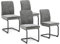 Vicco Freischwinger Eleganza, Küchenstuhl, Grau, 4er Set