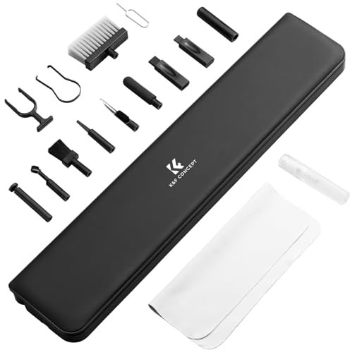 K&F CONCEPT 22 en 1 Kit Nettoyage Clavier, Kit Nettoyage PC，Accessoires de Nettoyage pour AirPods, Caméra, Ordinateur, Téléphone