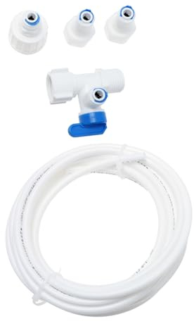 Lurrose Wasseranschluss Kit für Eismaschine mit Weißem Pe Material Einfache Installation und Kompletter Konfiguration für Eiswürfelbereiter