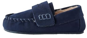 NEXT Jungen Standard Mokassin-Hausschuhe mit Futter aus Kunstfell