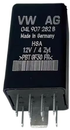 Sitzheizungsrelais, Farbe: Schwarz, 04L907282B, Relais-Ersatzinstallation, ABS-Material, einfach zu verwenden, Autowartung