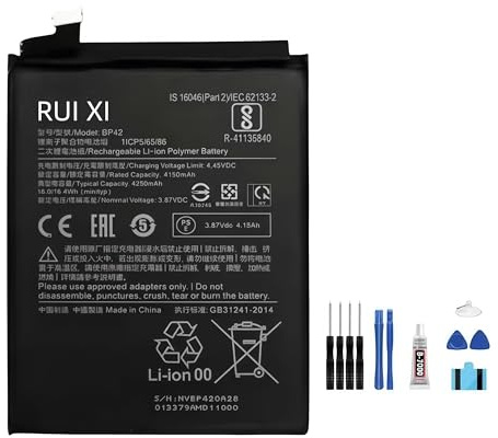 RUI XI Akku kompatibel mit Xiaomi 11 Lite 4250 mAh 3,87 V BP42 Handy-Akku