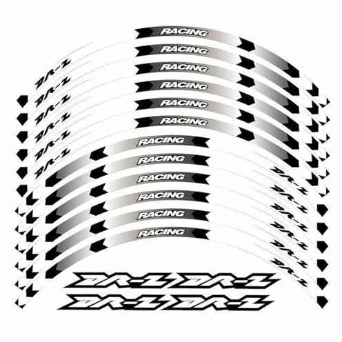 Radnabenaufkleber Reflektierende Felgenaufkleber Für Suzuki DRZ400SM DR Z DRZ 400SM 400 SM Streifenband Aufkleber Nabenaufkleber Motorrad Dekor Felgenaufkleber(Weiß)