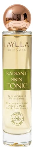 L'AYLLA Radiant Skin Toner – Gesichtswasser mit Beta-Glucon, AquaCacteen & Black BeeOme | Botanical Hyaluron-Effect für Porenverfeinernd & Feuchtigkeitsspendend | Glow & Lift für straffe Haut | 100ml