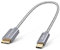 Cable USB C a USB 3.1 Micro-B (Gen 2/10G), Cable Trenzado de 1 ft Micro USB 3.1 Tipo C para Apple MacBook (Pro), Chromebook Pixel, Disco Duro Externo HDD y teléfonos, 0,3 M/Gris
