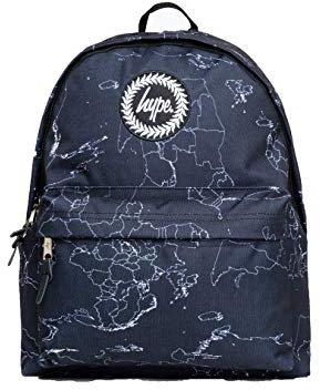 Hype Black MAPS Rucksack, Schwarz