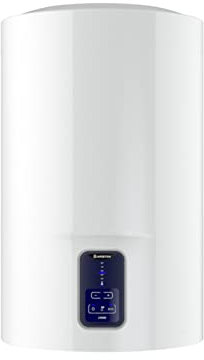 Ariston Lydos Eco Blu - Termo Eléctrico 80 Litros, Calentador de Agua Eléctrico Vertical con Función ECO y Regulación Externa, 47x45x75.8 cm, Fabricado para Instalación en España