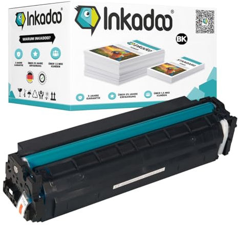 Inkadoo Toner für HP 201X / CF400X + CF253AM Color LaserJet Pro MFP M 277 dw Color LaserJet Pro M 252 n (Black) Tonerkartusche, Tonerpatronen, Drucker Toner
