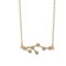 Gold Star Sign Constellation Pendant Chain Necklace - Leo (23rd July - 22nd August) - Zodiac Constellation Horoscope Celestial Astrology Jewellery - Women Men Gift