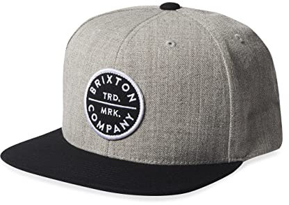 Brixton Men's Pledge MP MESH Cap, Light Heather Grey/Black, One Size
