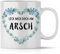 mindmonkeys® Tasse mit Spruch Leck mich Herz mit Spruch Witzig Geschenk Geschnekidee zum Geburtstag Keramik 300 ml