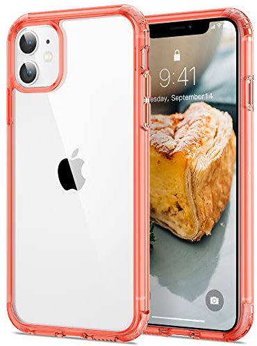 HOOMIL Crystal Clear Hülle für iPhone 11, [Anti Gelb] [Militärisch Stoßfest] Transparent Rückseite Schutzhülle - Roségold