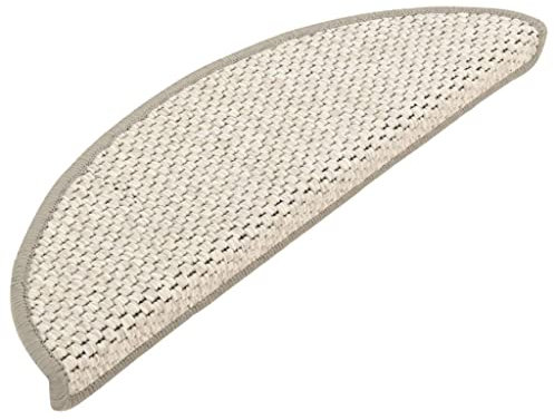 homiuse Treppenmatten Selbstklebend Sisal-Optik 15 STK. 56x20 cm Beige Treppenstufen Matten Modern Stufenteppich Stufenmatten Innen Treppenstufen Antirutsch Treppenstufen Schutz Komfortabel & Warm