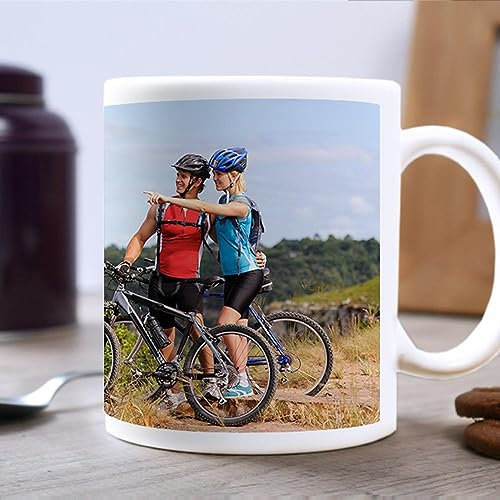 CADEAUX.COM - Mug Photo Panoramique et Chocolats Monbana - Mug Céramique Personnalisable avec Photo - Cadeau Utile - Idée Cadeau Maman - Cadeau Fête des Mères - Idée Cadeau Femme