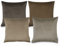 Paco Home Kissenbezug Kissen Sofa 4er Set Sofakissen Bezug Kissenhülle Deko Zierkissen Schlafzimmer Kordsamt Samt 45x45, Farbe:Taupe, Sets:4pcs-Set