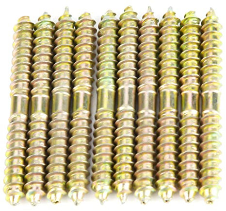 Dübelschrauben, Doppelseitige Schraube, Eisen, 10 Stück, 6 X 60 Mm, Dübelschraube, Holzbearbeitung, Möbelverbinder, Doppelseitige Schraube