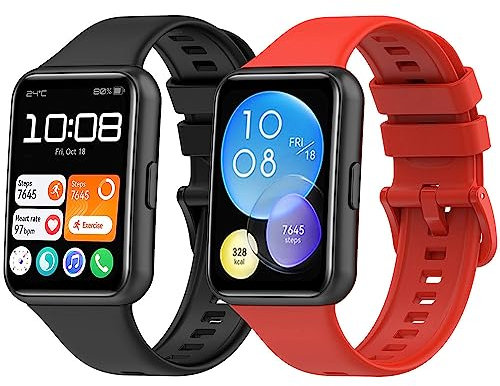 Flenco Correas de Repuesto para Huawei Watch Fit 2 Pulseras de Recambio Deportiva Silicona Correa Reemplazo para Huawei Watch Fit 2 / Fit 2 Active/Fit 2 Classic/Fit 2 Elegant Brazalete Bracelet