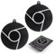 2PCS Induction Cooker Pads - Protector Mat 20cm, Non-Slip Silicone Multifunctional Mats for Induction Hob (Black)