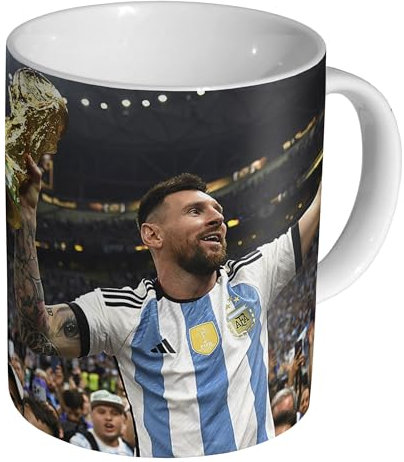 Glades Lionel Messi Argentinien Weltmeisterschaft – Keramik 325 ml Tee-/Kaffeetasse